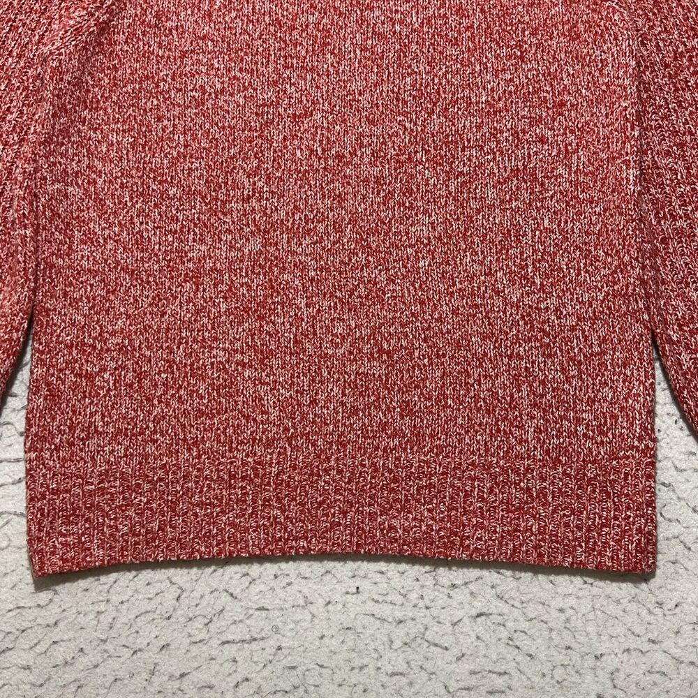 Nine West Women's Small Marled Red Turtle Neck Sweater Knit Pullover Top - Picture 10 of 12